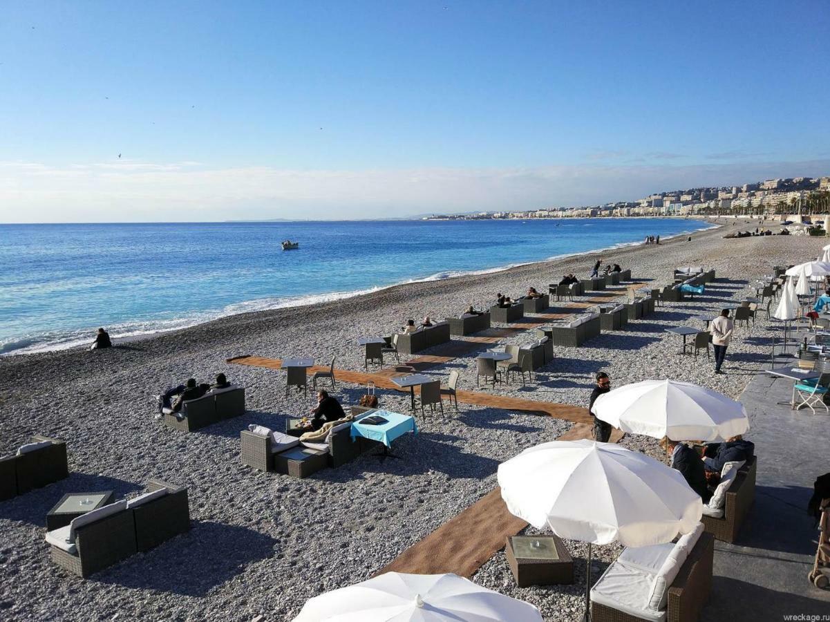 Stylish 2 Room Flat 60 Meters To The Beach Niza Exterior foto